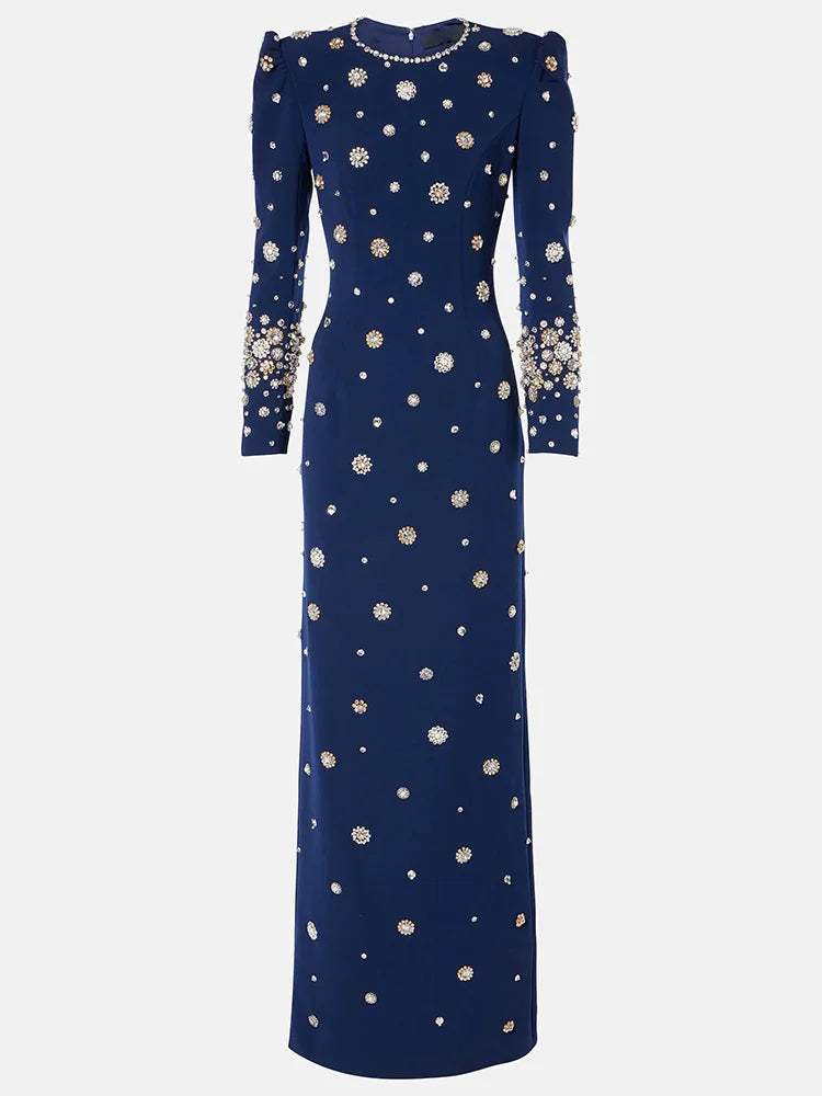 Luxury Beaded Floor-Length Formal Dress – High Street Dress