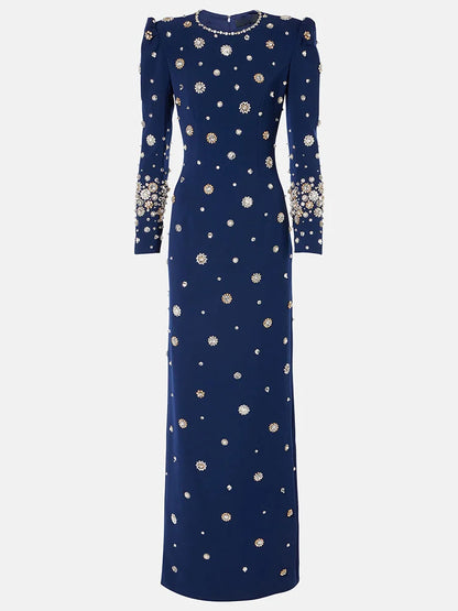 Luxury Beaded Floor-Length Formal Dress – High Street Dress