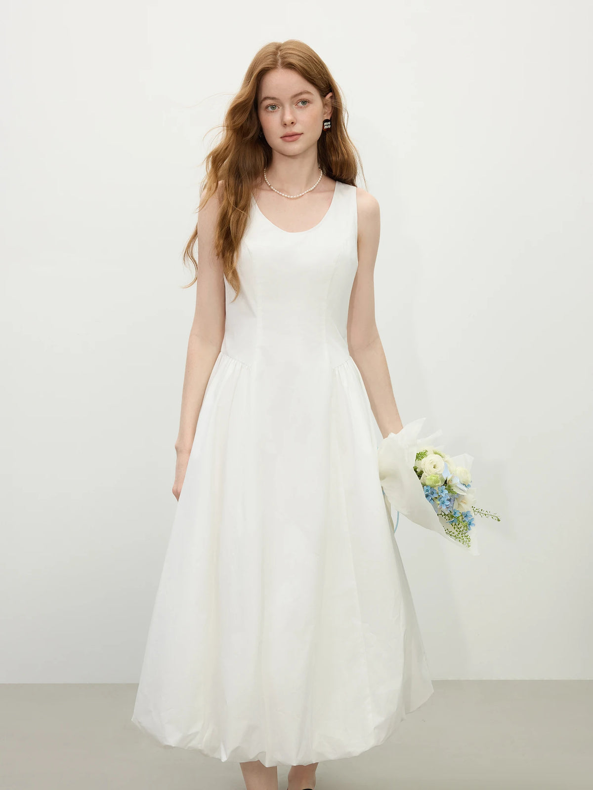 100% Cotton Sleeveless A-Line Maxi Dress
