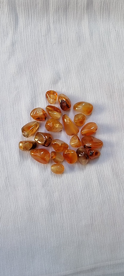 21 Natural Orange Sardonyx Stones For Jewelry Making