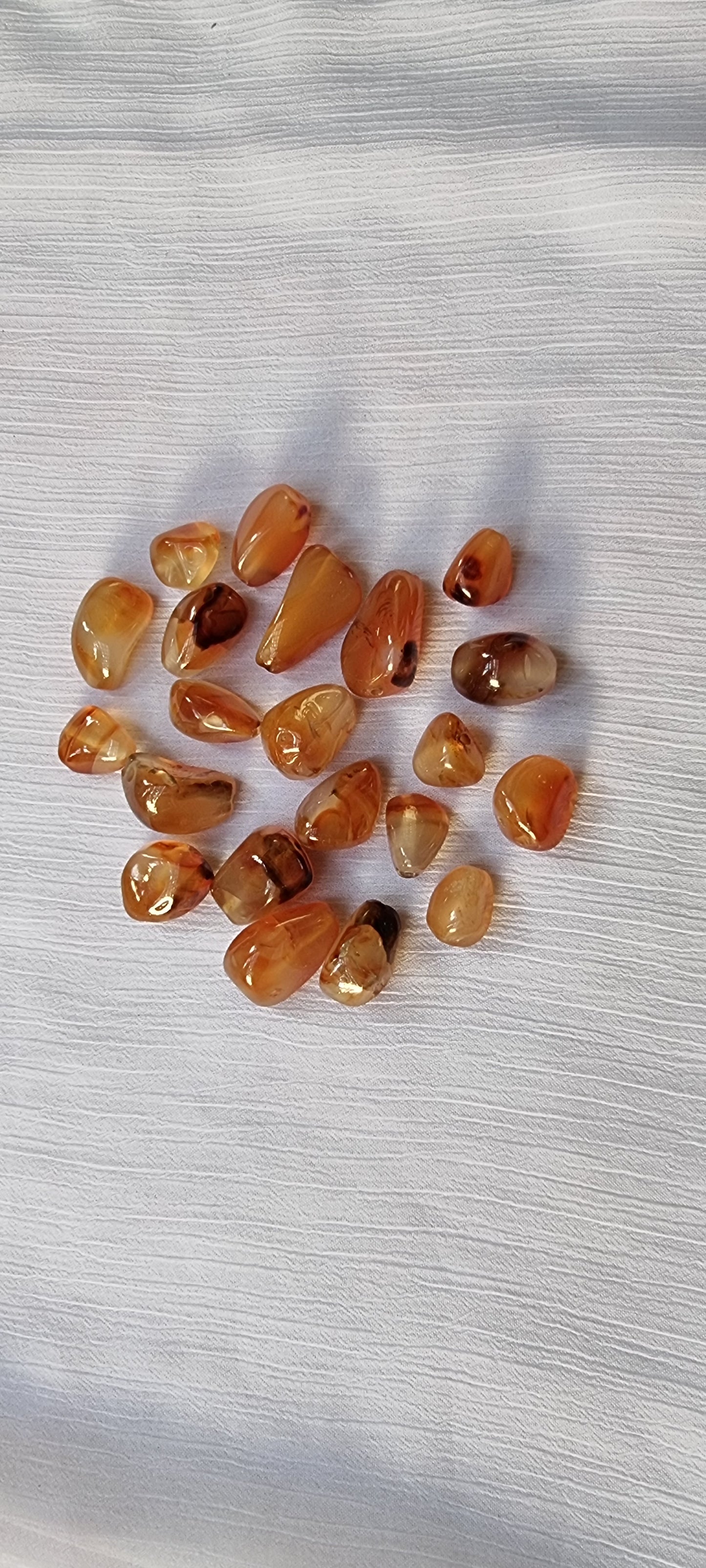 21 Natural Orange Sardonyx Stones For Jewelry Making