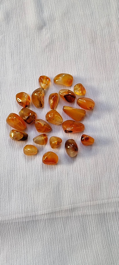 21 Natural Orange Sardonyx Stones For Jewelry Making