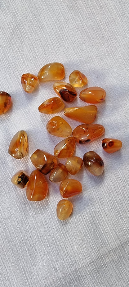 21 Natural Orange Sardonyx Stones For Jewelry Making