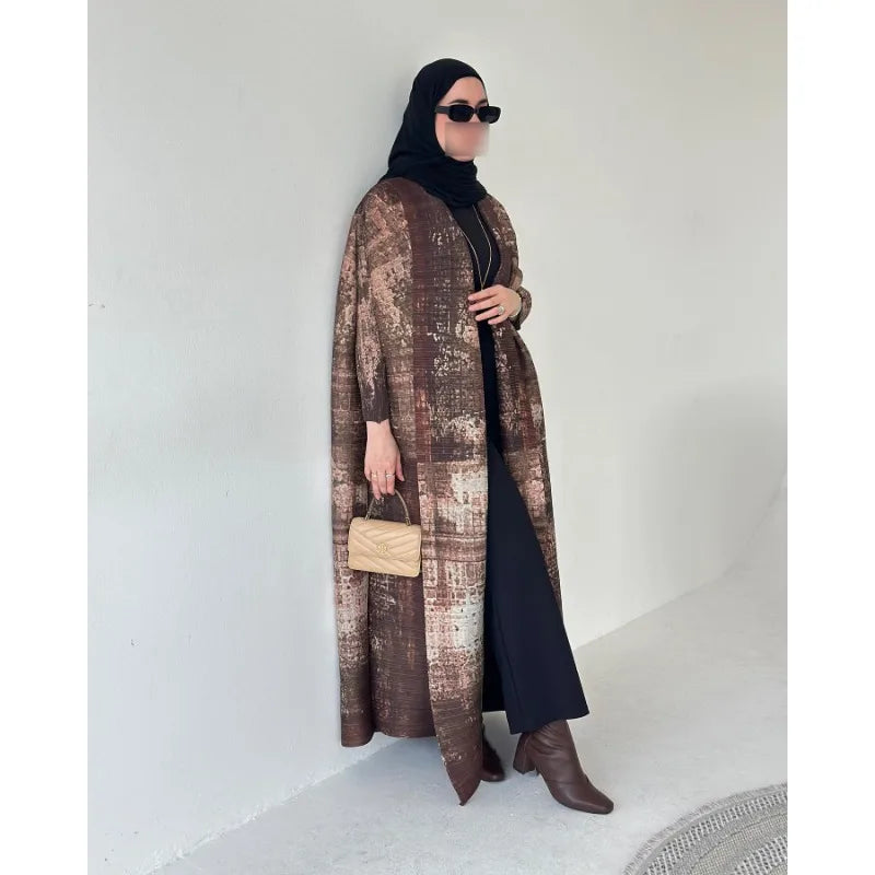 Open Printed Cardigan Abaya – Modest Cardigan