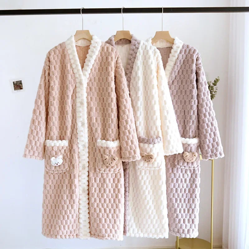 Women's Winter Warm Thick Lounge Robe