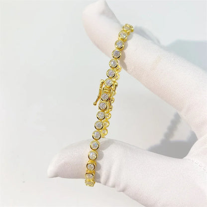 Round Cut Moissanite Tennis Bracelet