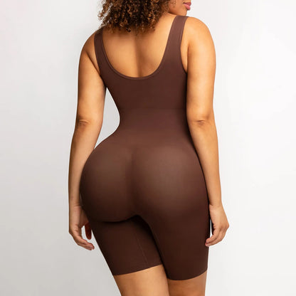 Seamless Round Neckline One Piece Sport Corset Jumpsuit Or Romper