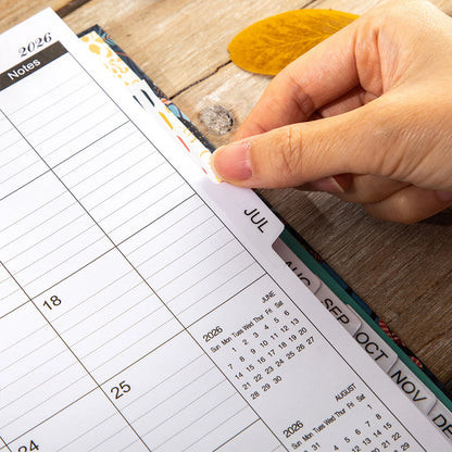 Tree Leaves Design 2026 Weekly / Monthly Planner - A5 Agenda with Stickers