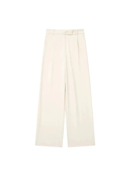 Wide Leg High Waist Tailored Suit Trousers