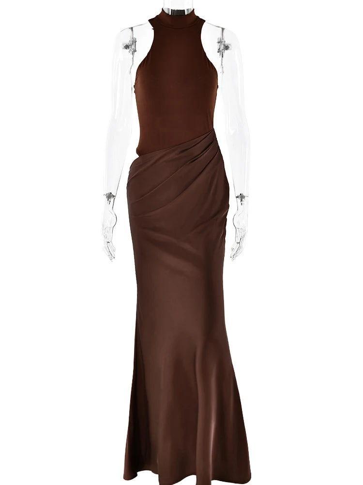 Sleeveless Cut-Out Floor-Length Dress