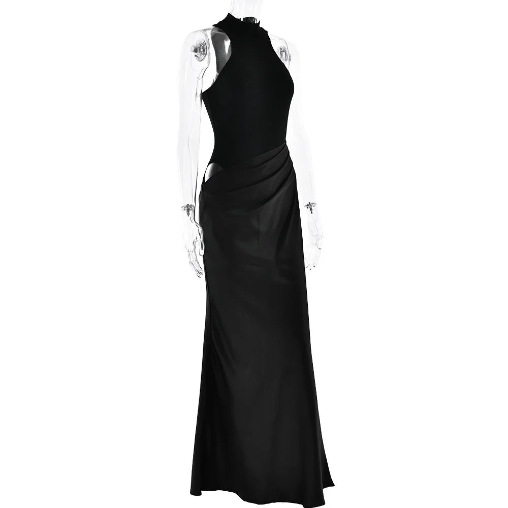 Sleeveless Cut-Out Floor-Length Dress