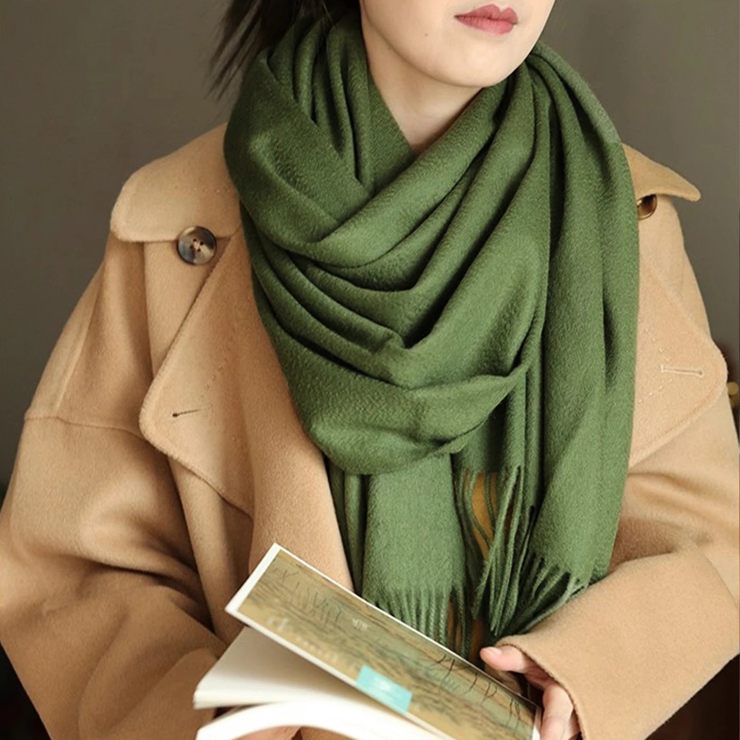 100% Wool Solid Colors Scarf