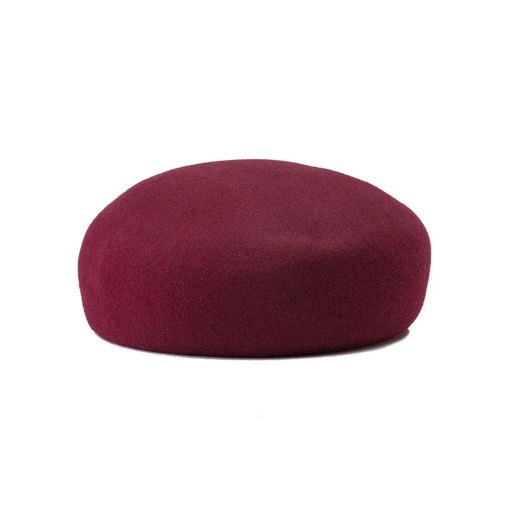 100% Wool Felt Beret Hat - Gift For Her