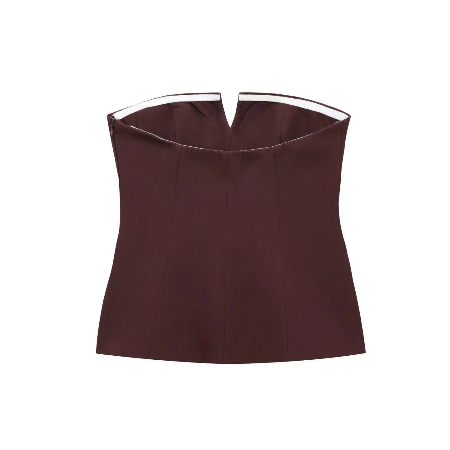 Strapless Blazer Design Crop Top