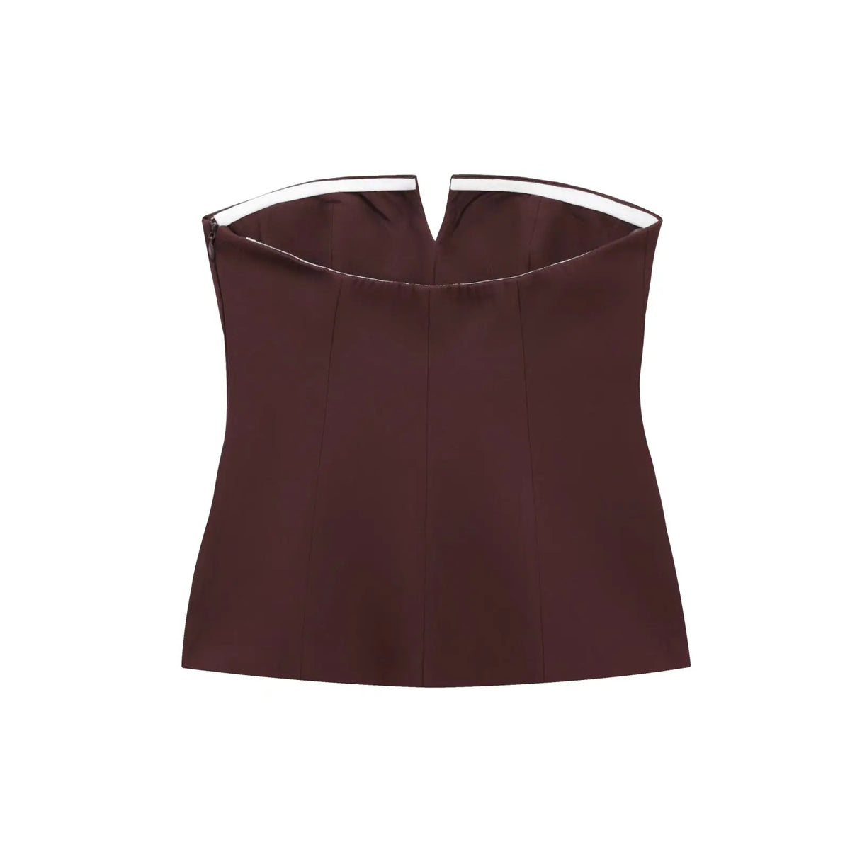 Strapless Blazer Design Crop Top