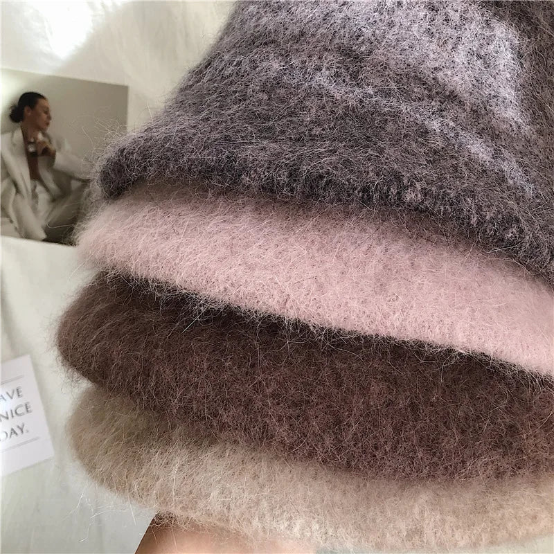Rabbit Fur Winter Women's Bucket Hat - Gift for Her