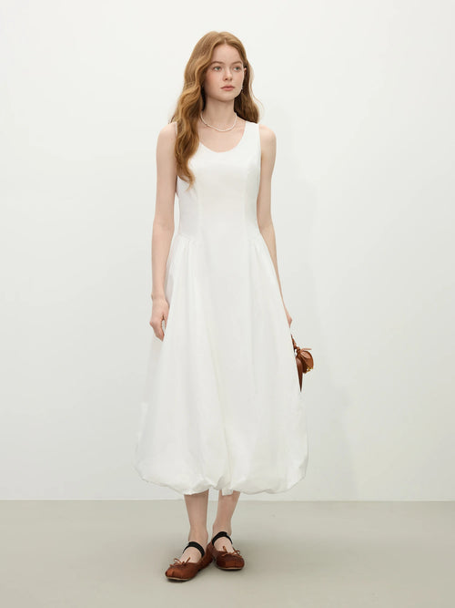 100% Cotton Sleeveless A-Line Maxi Dress