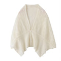 100% Pure Cashmere Knitted Shawl Cape