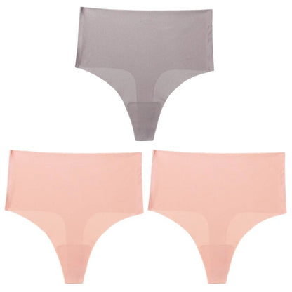 High Waist 3Pcs G-String Seamless Panties Set