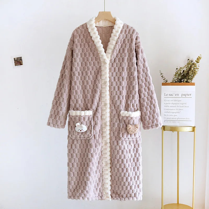 Women's Winter Warm Thick Lounge Robe