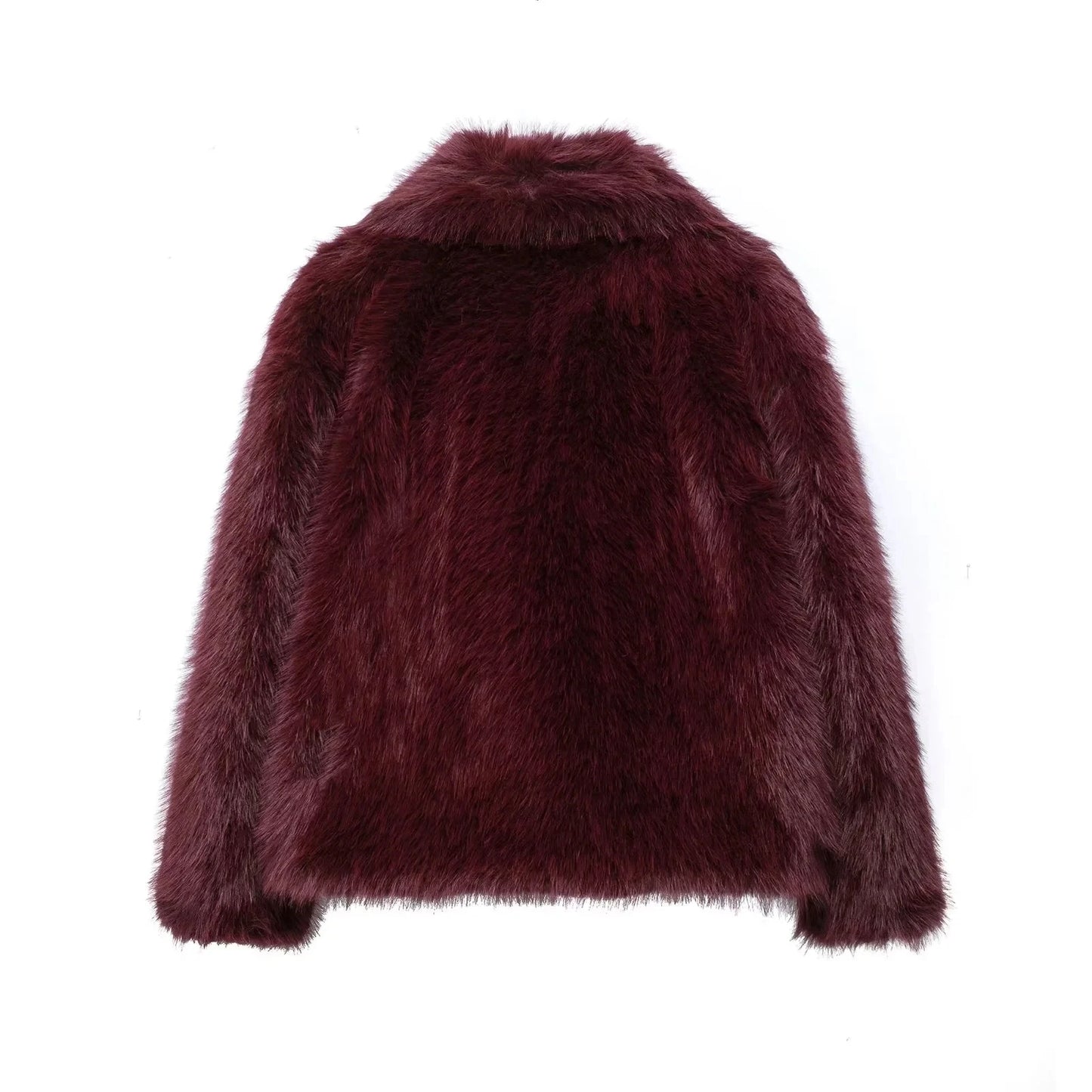 Women's Loose Fur Coat - Medium Length Oversize Fur Coat