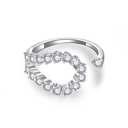 Open Design Moissanite Pinky Ring