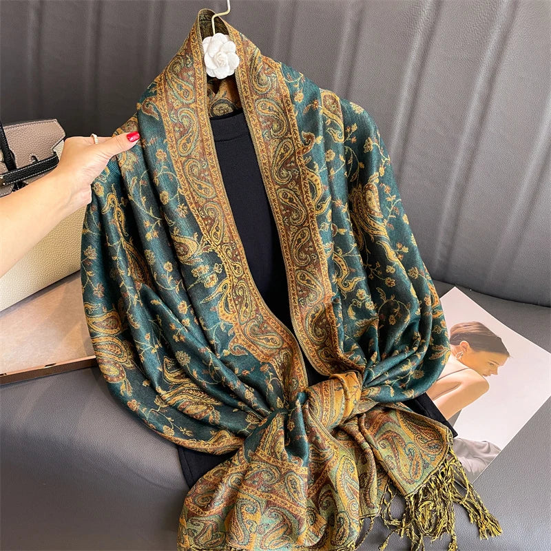 Tassel Cashmere Pashmina Scarf Mother's Gift Pashmina