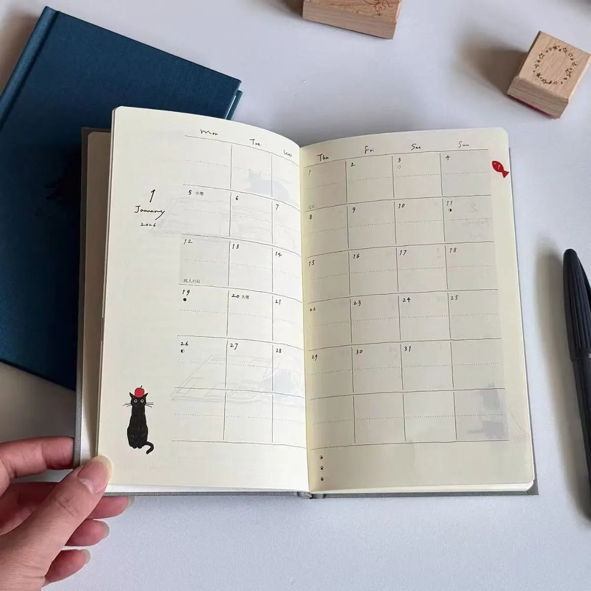 Cat Illustrations 2026 Planner - Cat Lovers Gift