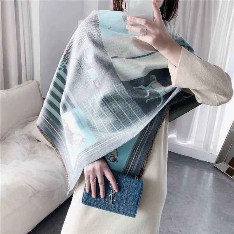 Luxury Winter Cashmere Scarf Old Money Designs 165*65 CM