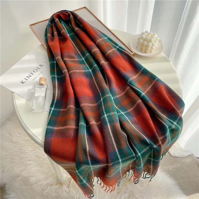 Warm Winter 200*50 CM/ 78.7*19.6 Inch Long Plaid Scarf