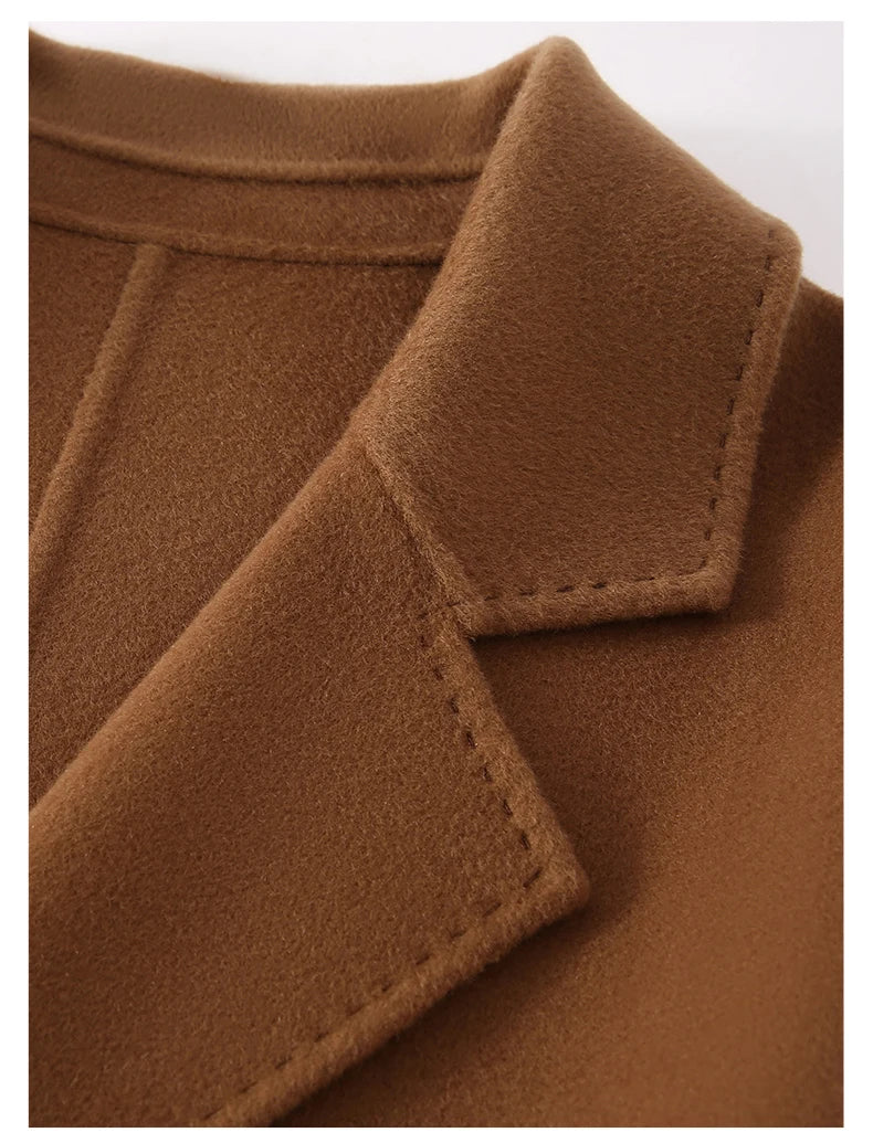 Women’s 100% Cashmere Thick Long Winter Coat