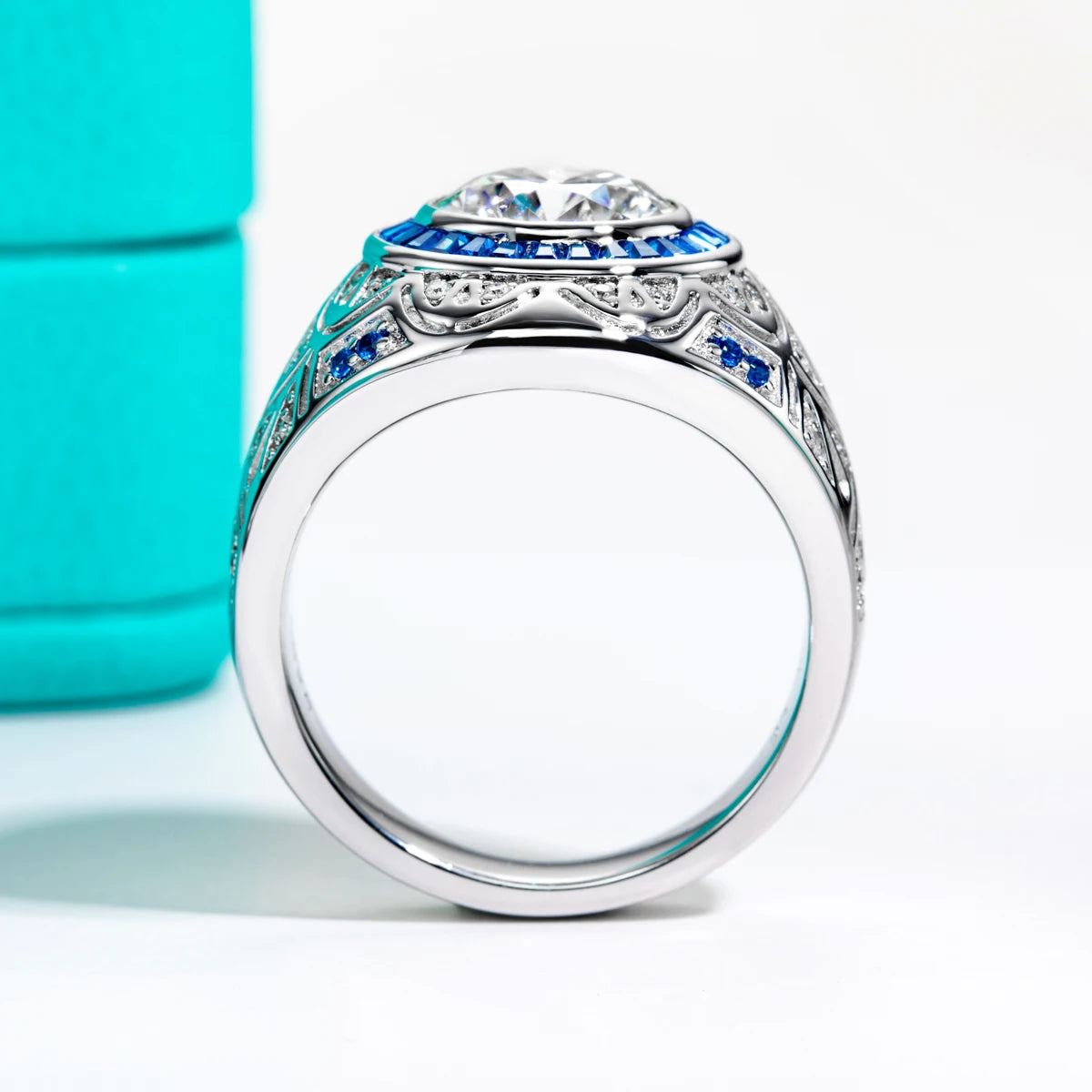 3ct Moissanite Men's Ring - Father's Gift
