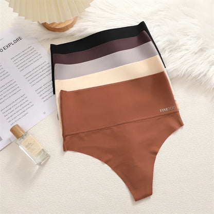 3PCS/Set Seamless High Waist Breathable G-String Belly Control Panties