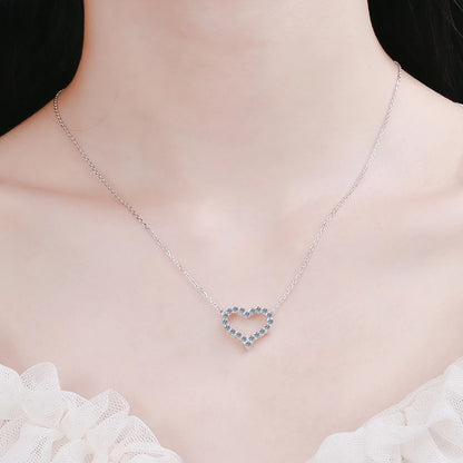 Heart Shape Moissanite Pendant Necklace - Valentine's Gift For Her