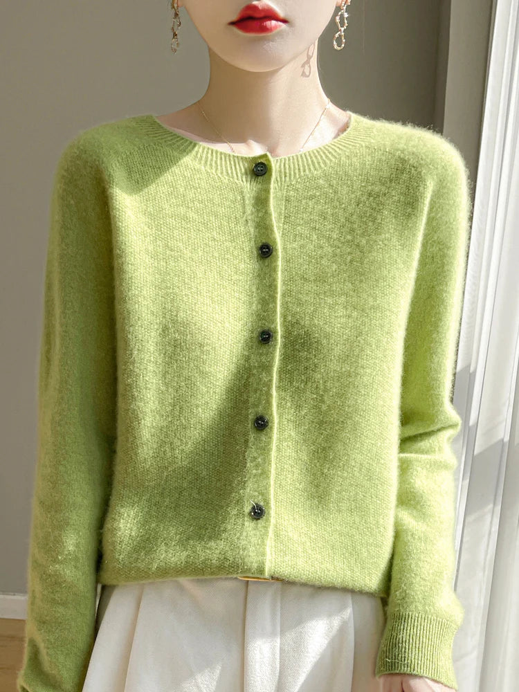 100% Merino Wool Women’s Basic Cardigan