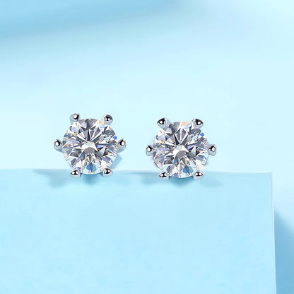 0.5 CT Moissanite Stud Earrings - Girls Birthday Gift