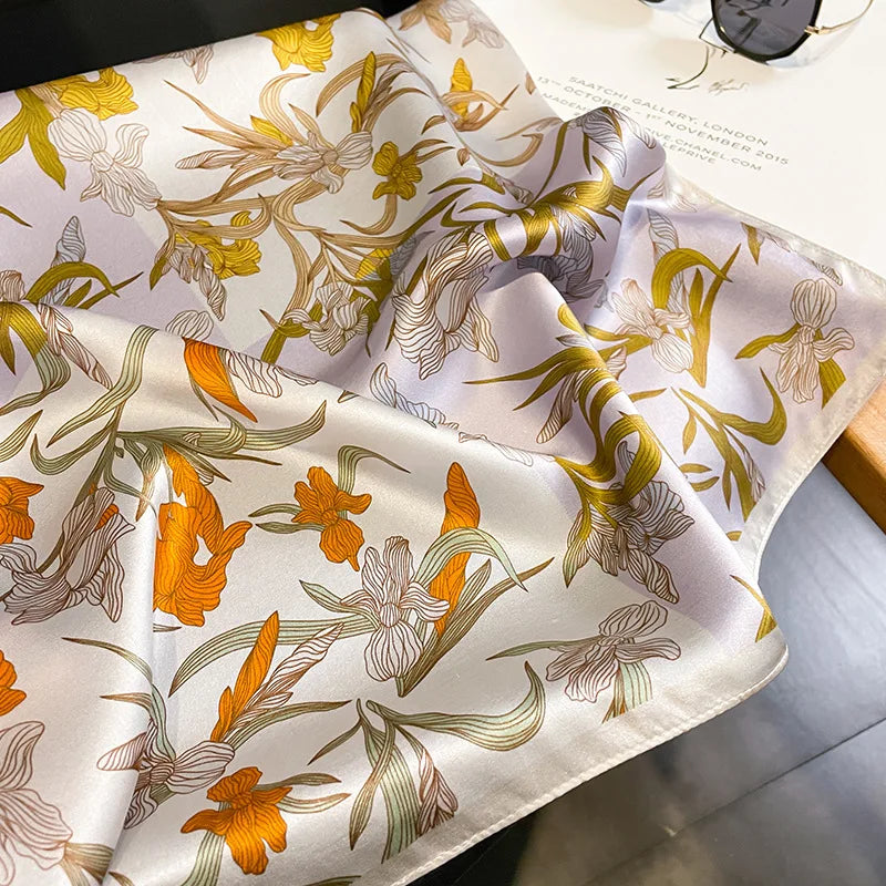 100% Real Silk Square Scarf