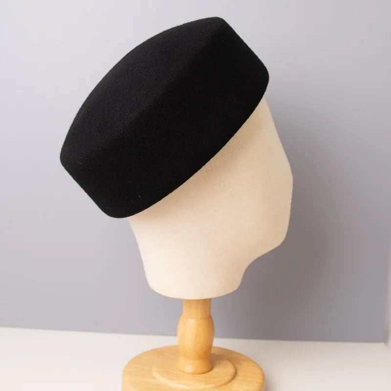 100% Wool Felt Beret Hat - Gift For Her
