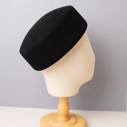 100% Wool Felt Beret Hat - Gift For Her
