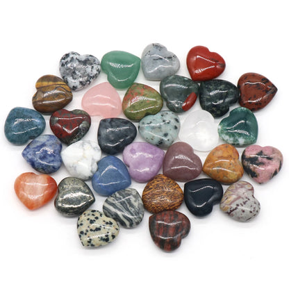 5Pcs/ Lot Heart Shape Natural Stones