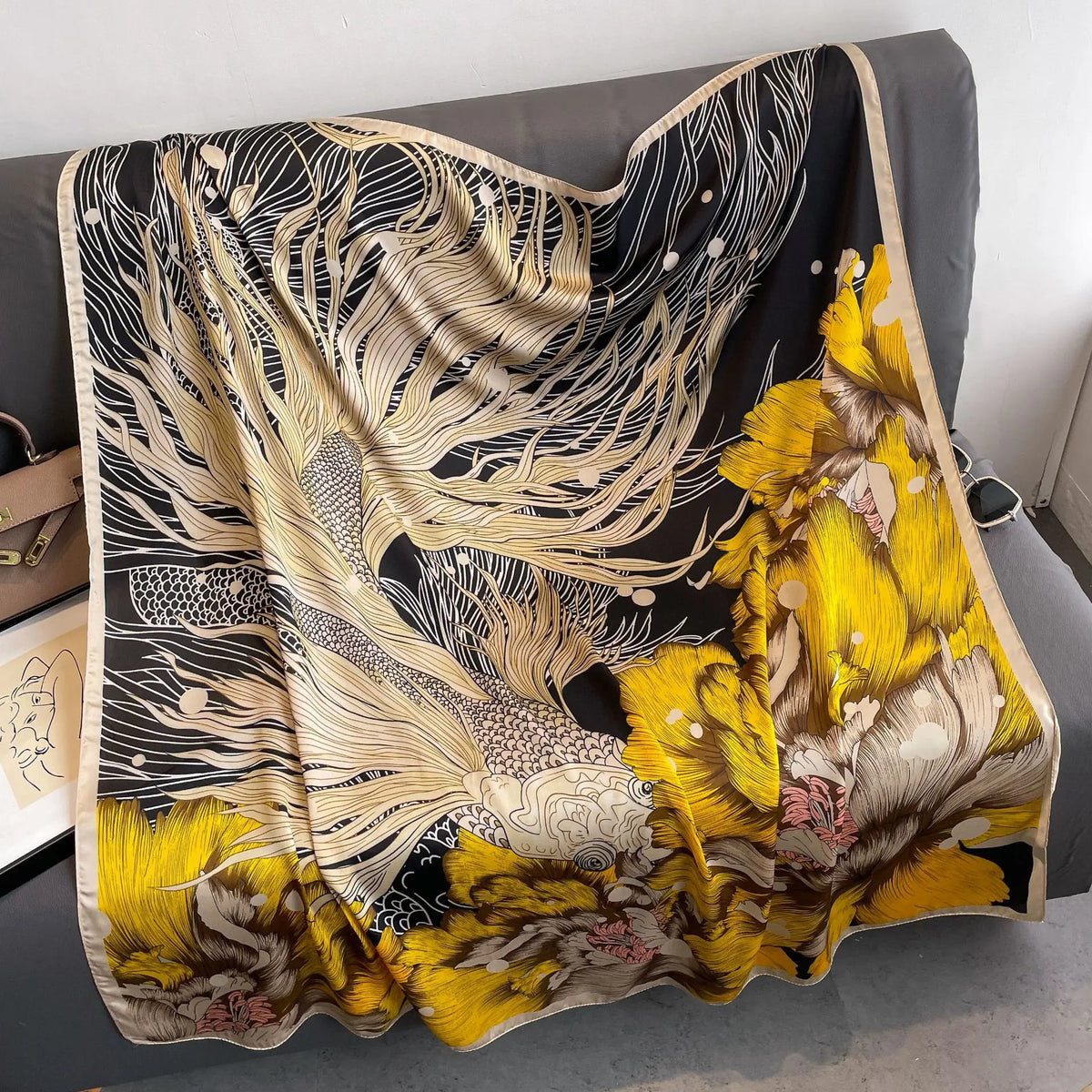 Silk Feel 110*110 CM Luxury Design Scarf