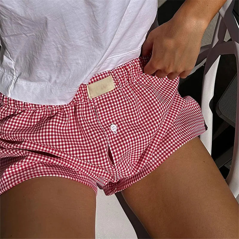 Women's Plaid Boxer Short