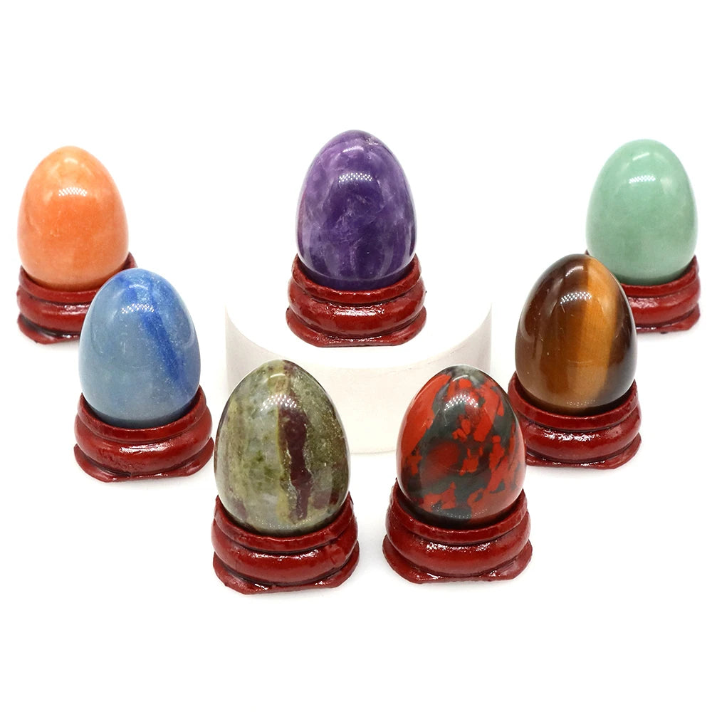 Egg Shape Natural Healing Stones 22x30 MM