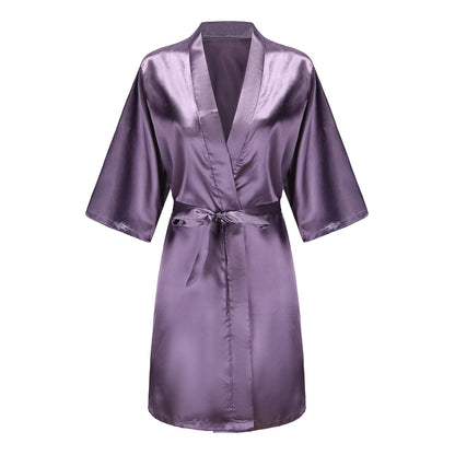 Royal Purple Bridal Party Satin Robes