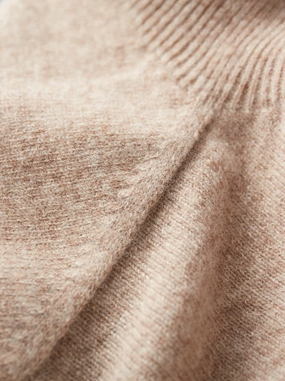 Men's 100% Merino Wool Mock Neck Pullover – Luxury Knit Sweater