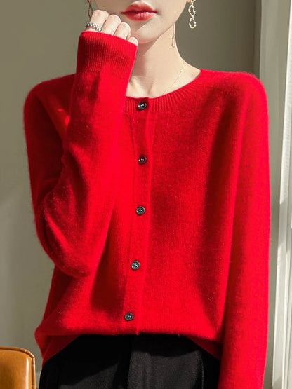 100% Merino Wool Women’s Basic Cardigan