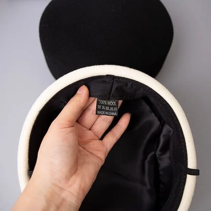 100% Wool Felt Beret Hat - Gift For Her