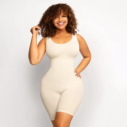 Seamless Round Neckline One Piece Sport Corset Jumpsuit Or Romper