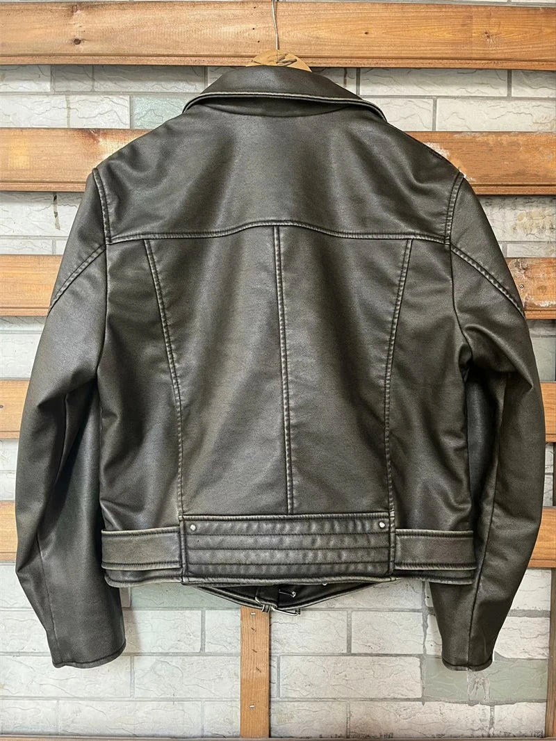 Vintage Cropped Leather Jacket