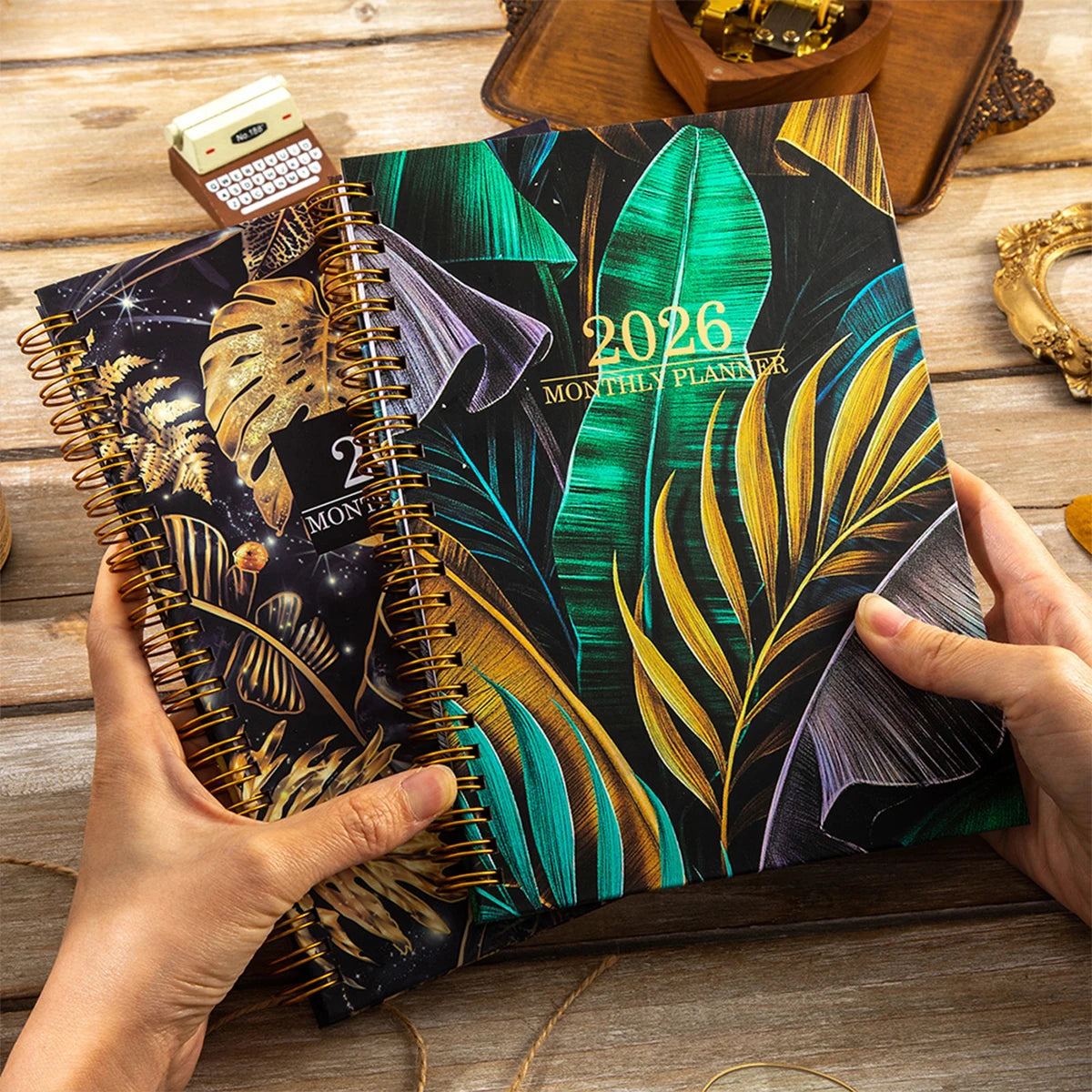 Tree Leaves Design 2026 Weekly / Monthly Planner - A5 Agenda with Stickers